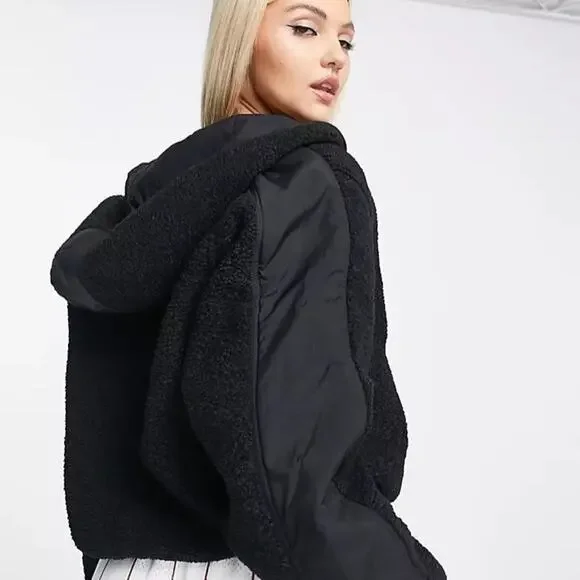 NWT Nike Jordan Cozy Girl Women’s Black Dark Smoke Grey Fleece Pullover Hoodie M - Picture 3 of 10